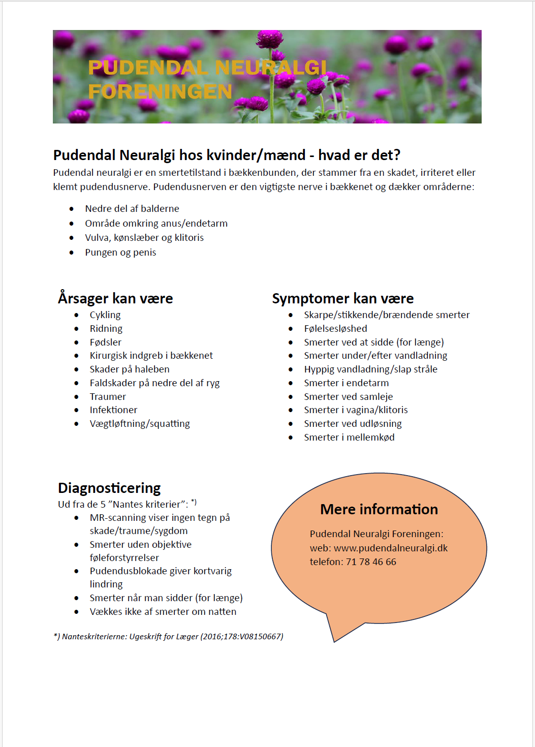 Infoblad om PN